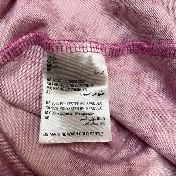 Jenni Printed Long Sleeve Sleep Shirt Pink Splash Tie Dye XL - Picture 5 of 6